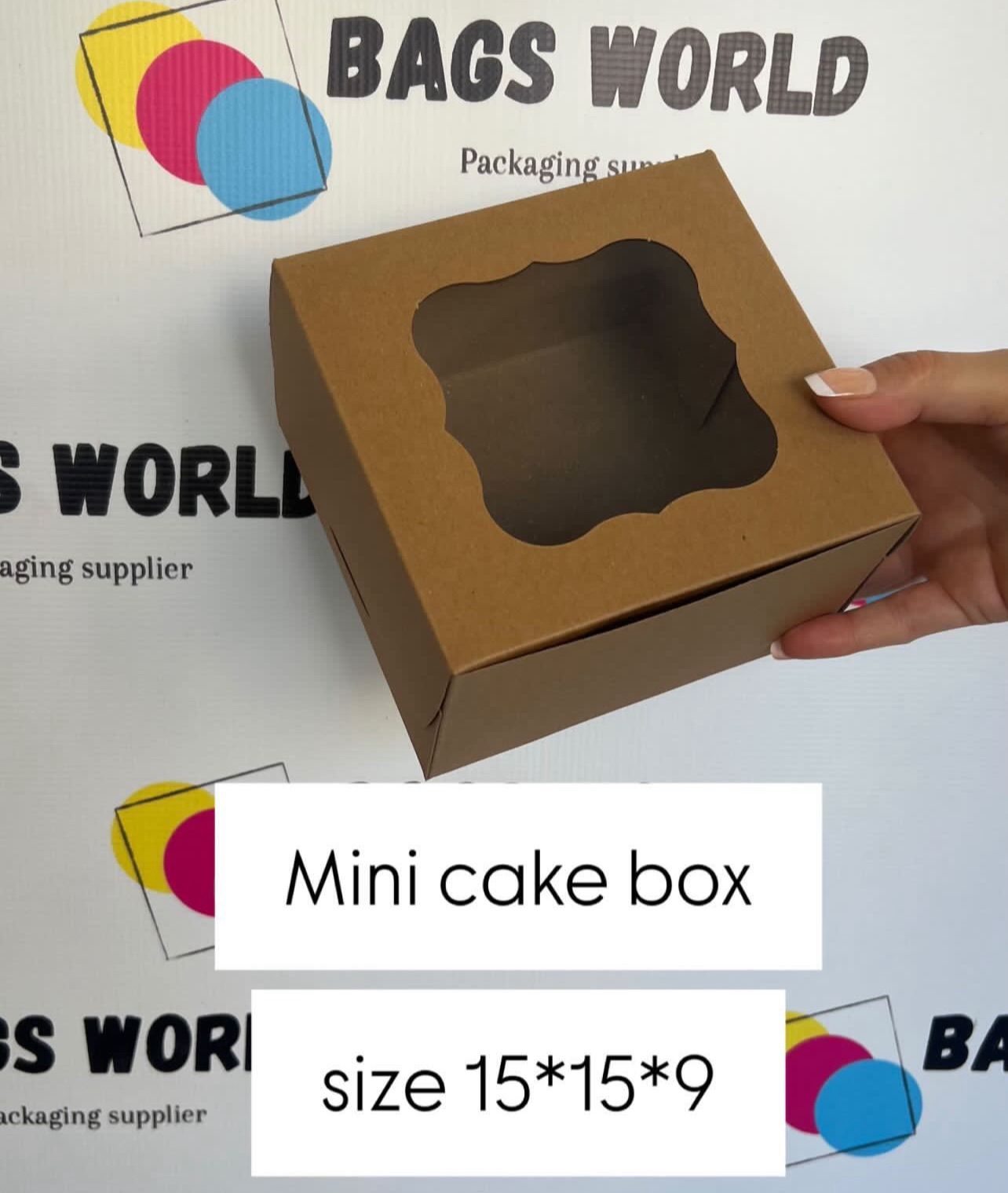 mini cake box with pvc window (12 pieces)
