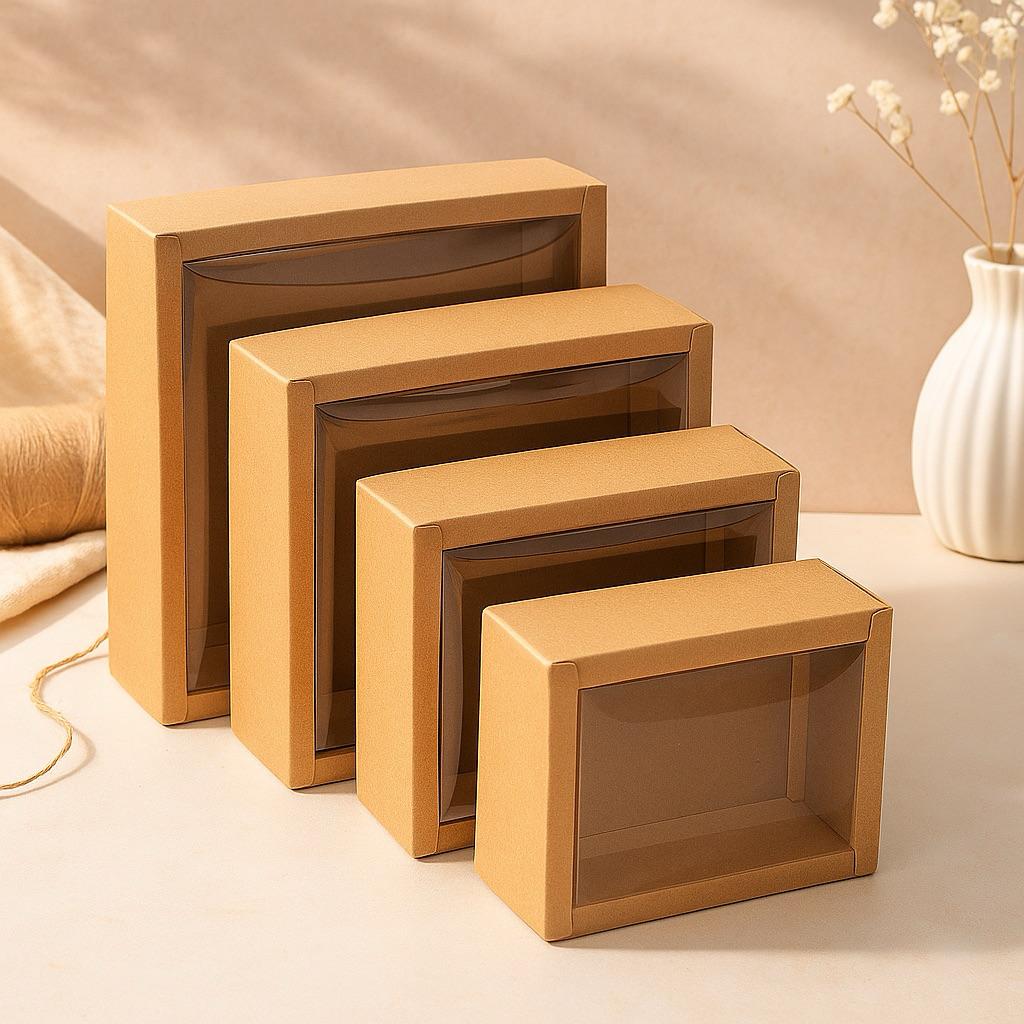 Kraft box with inserted PVC cover (12 pieces)