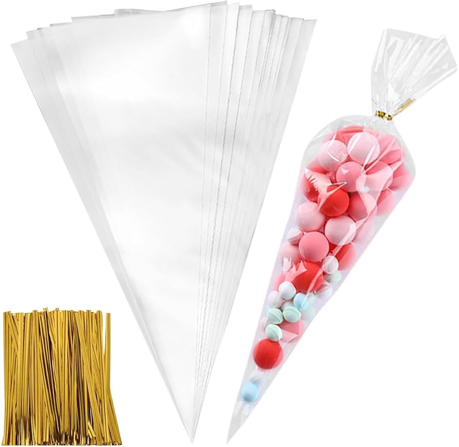 Cone cellophane bags (100pcs)