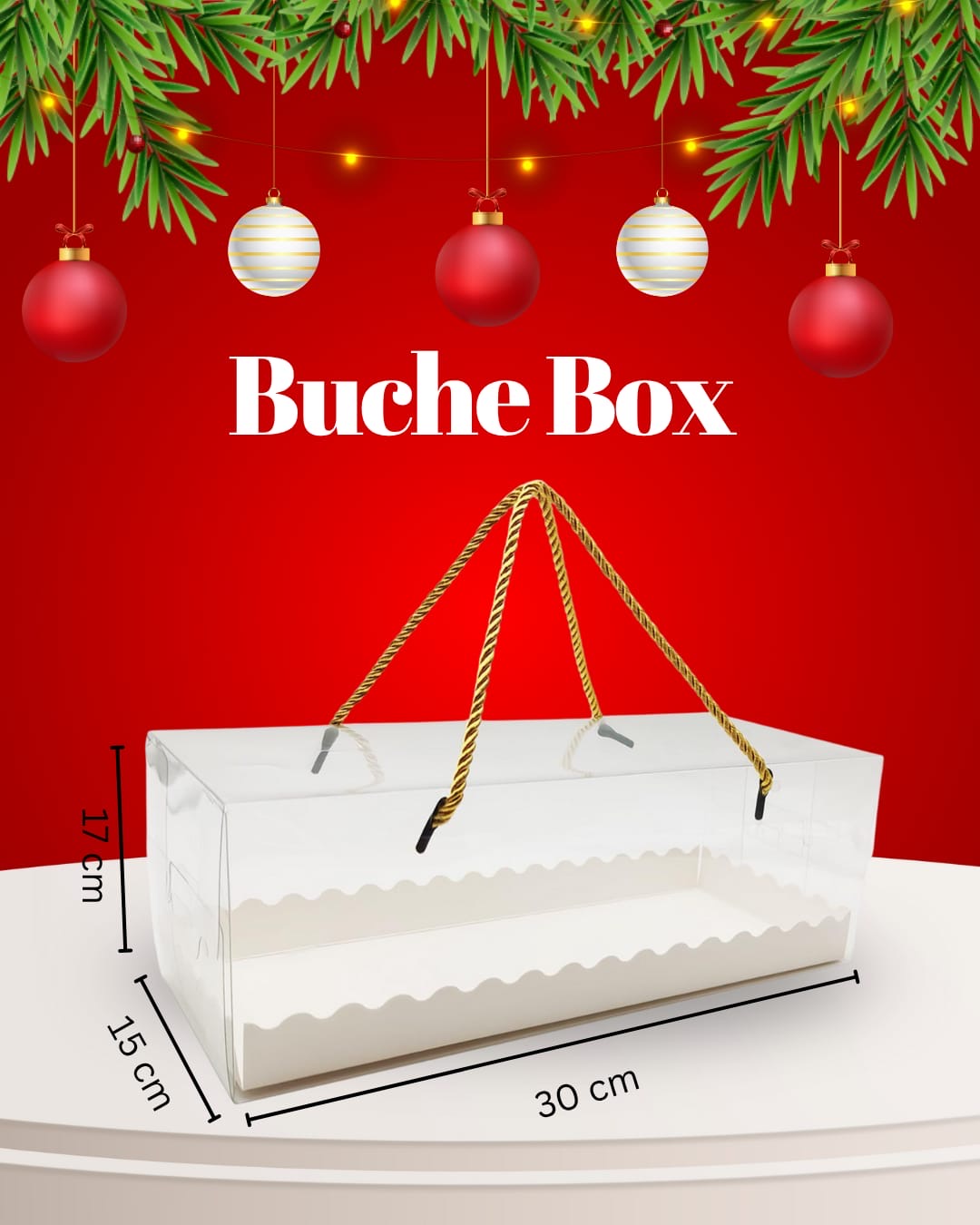 Bûche box with handle