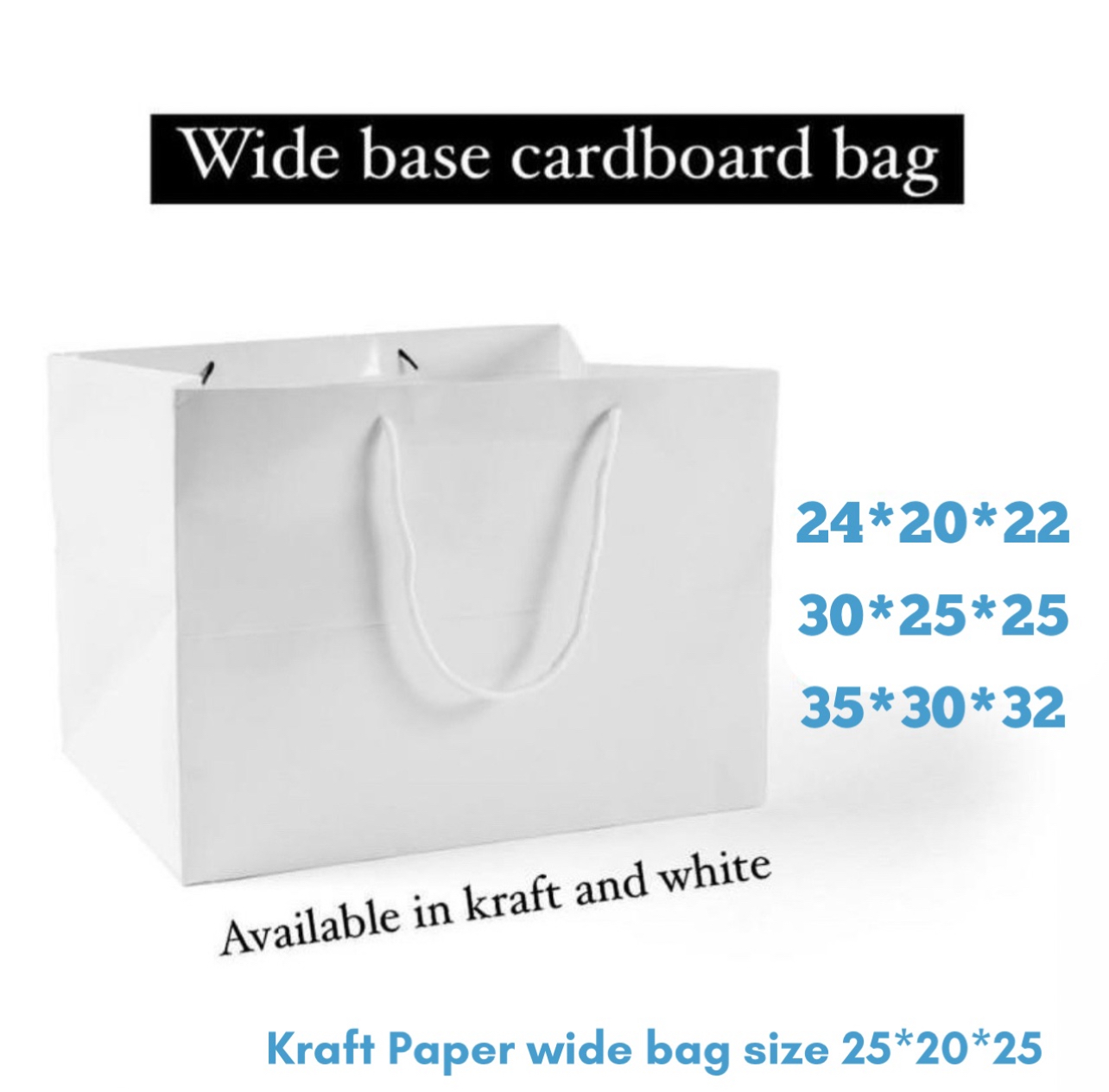 Wide base carton bag