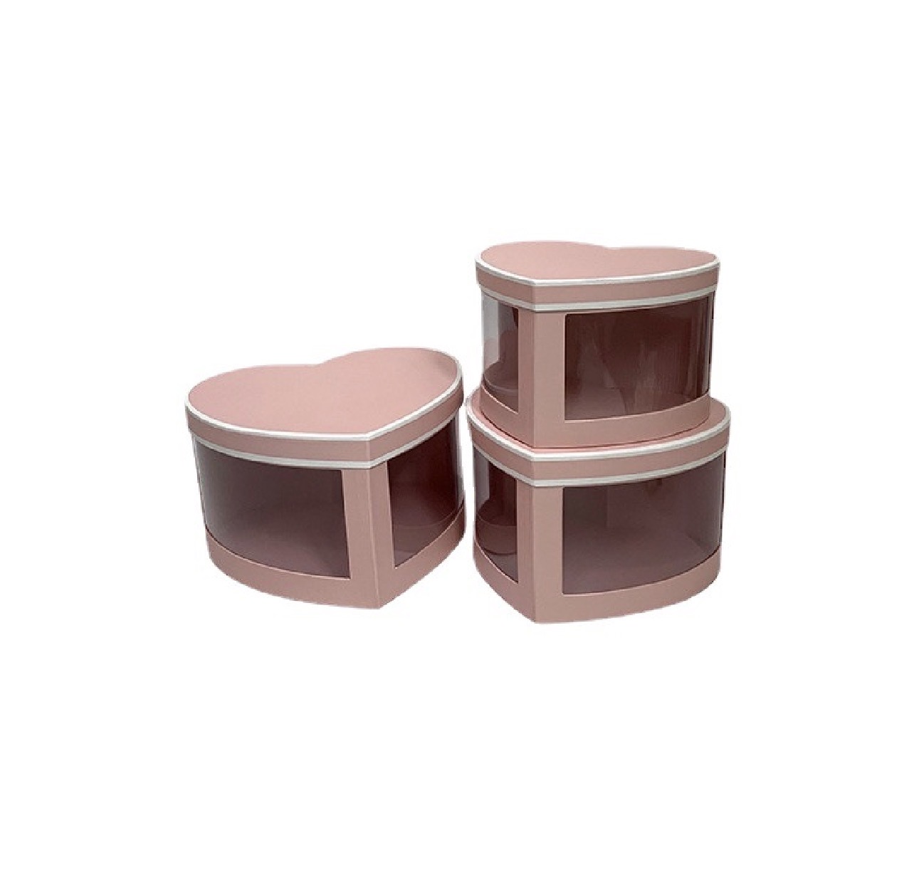Heart gift box with PVC