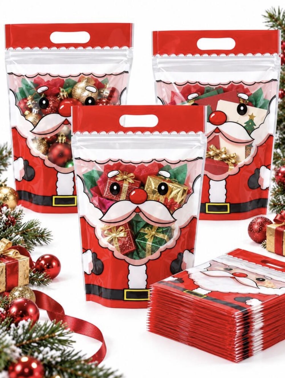 Santa zipper bag with handle